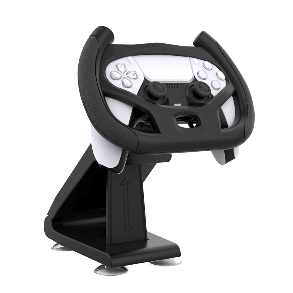 PS5 Multi-Axis Gaming Steering Wheel with Bracket – Racing Game Handle Holder