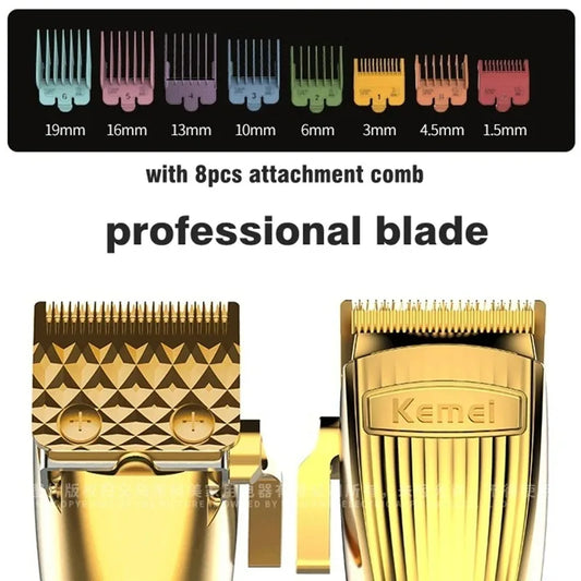 Kemei Professional Hair Trimmer – Electric Shaver & Rechargeable Hair Clipper