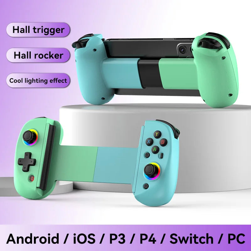 Hot Sale BSP D8 RGB Tablet Controller Wireless Handle For Switch Game Bluetooth Stretching Joystick For P3 P4 Android IOS Gamepa