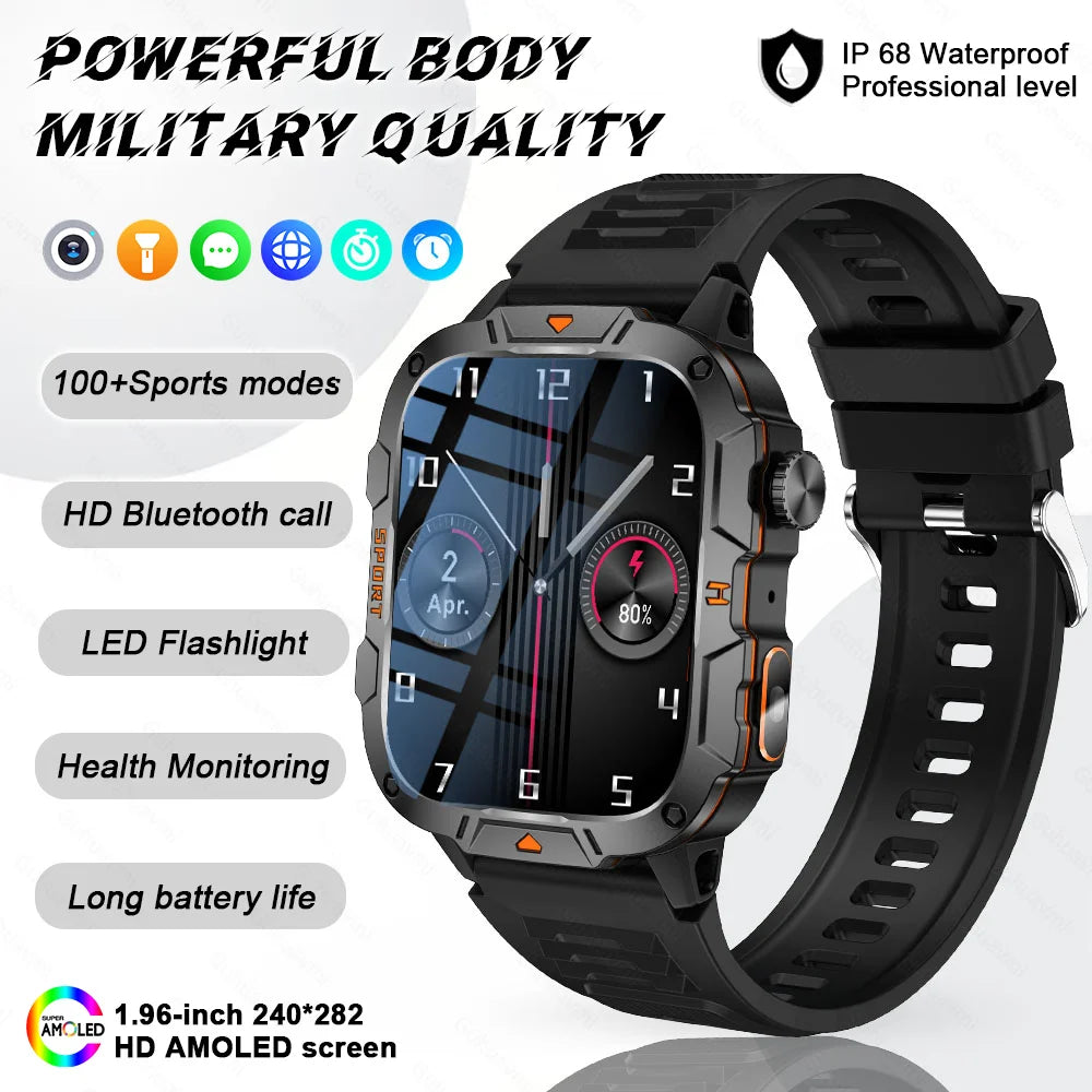 2025 For Xiaomi New Rugged Military GPS Smart Watch Men Bluetooth Call Health Monitoring AI Voice Sports Waterproof