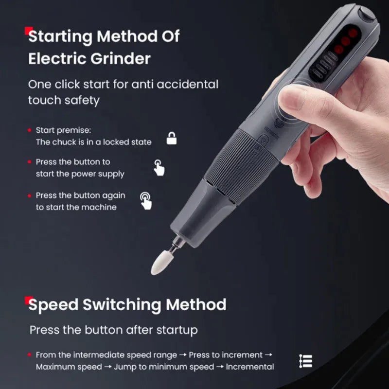 CreationSpace 8V Lithium Electric Grinding Set – Handheld Grinder for Wood Carving, Polishing & Cutting MS0101A