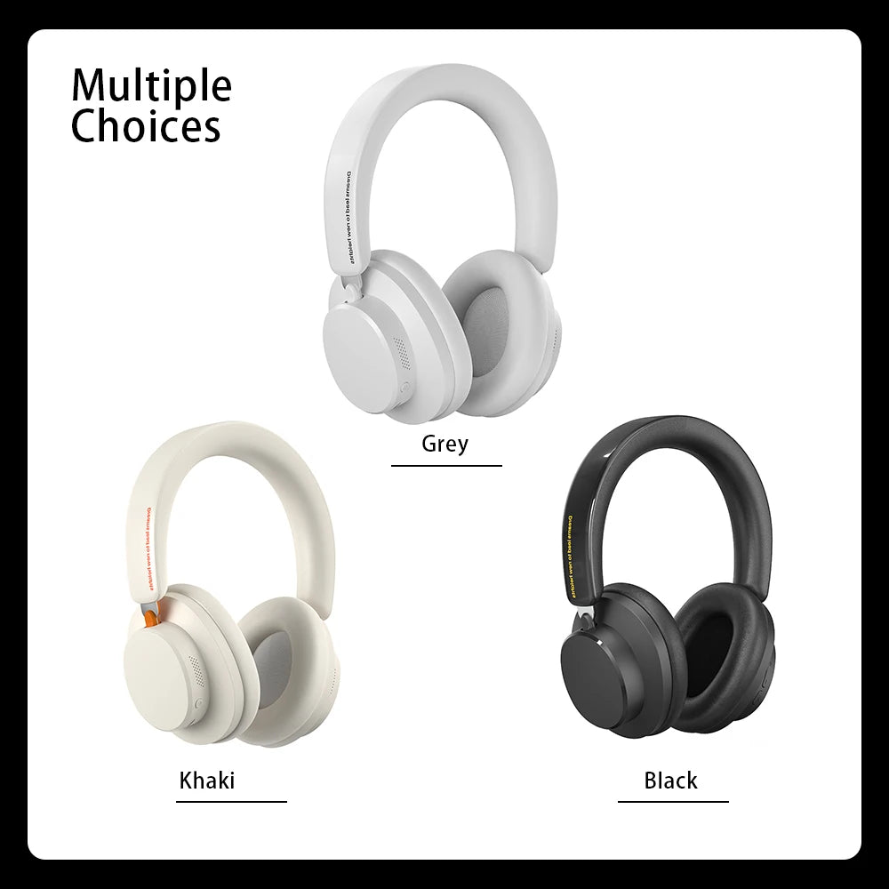 ANC Noise Cancelling Headphones Bluetooth 5.4 HIFI Stereo 40mm Driver portable Over Ear 60H Time