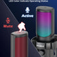 Gaming USB Condenser Microphone – RGB PC Mic with Mute, Gain Knob, Metal Stand & Pop Filter