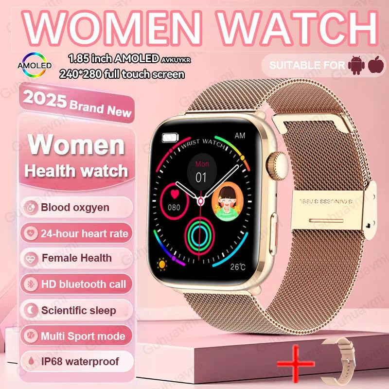 2025 New For Xiaomi Women AI Smart  watchDiagnosis Smart Watch HRV+PPG Blood Pressure Blood oxygen Health monitor IP68 NFC