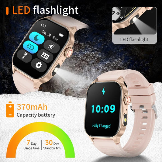 LIGE Smart Watch Women Bluetooth Connect Phone 24 Hour Health Monitoring Sports Bracelet Digital