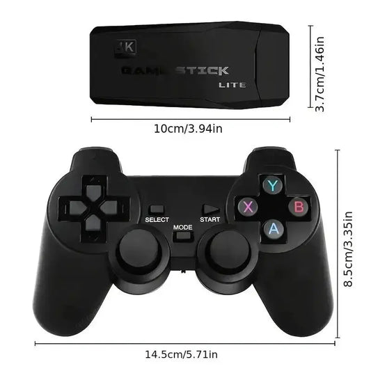 Retro M8 Wireless Game Console Stick – 4K, 20,000 Emulators, 9 Built-in Games, PS1 Compatible