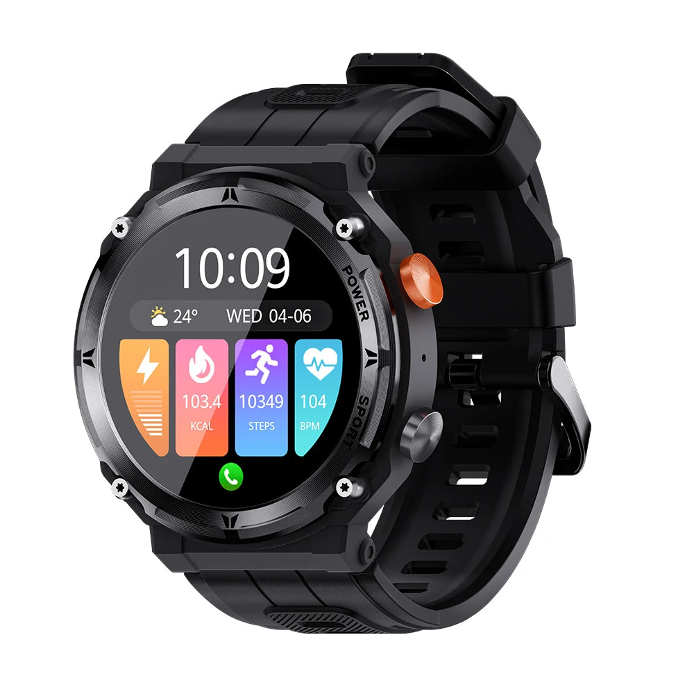 Outdoor Military Smartwatch Bluetooth Call Fitness Sports 3ATM Waterproof for Men Women Xiaomi Android 2025