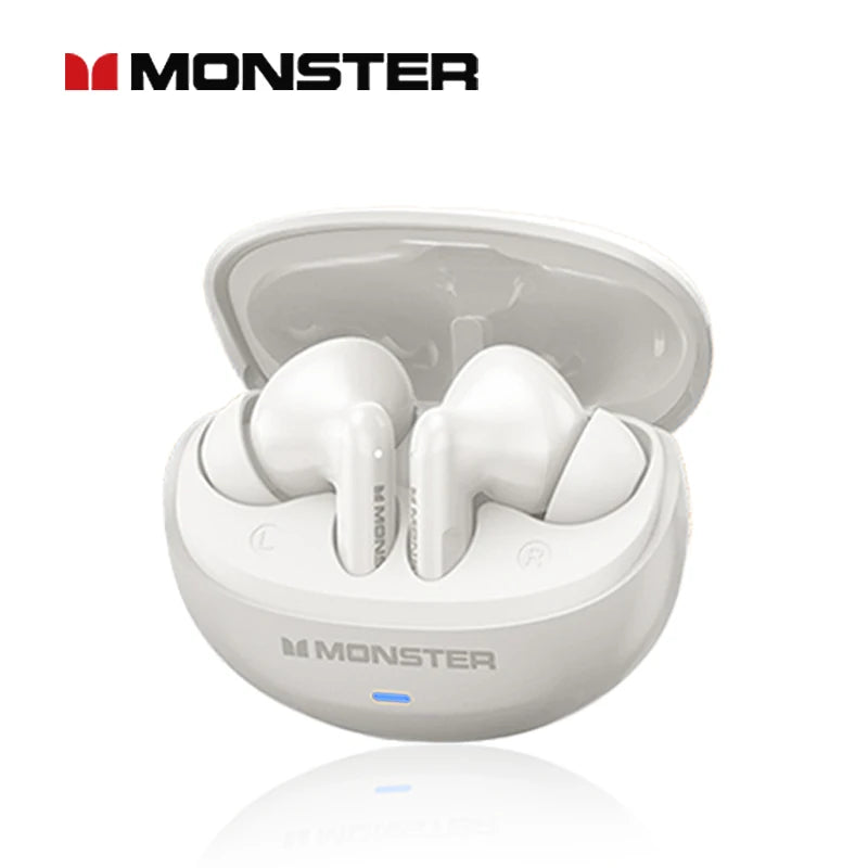 Monster MQT39 Wireless Bluetooth 6.0 Earphones TWS Hifi Stereo XNoise Reduction Gaming Sports With Mic