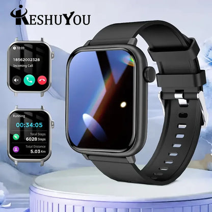 KESHUYOU 2025 New Smart Watch Bluetooth Talk Heart Rate Monitor Sports Health IP68 Waterproof
