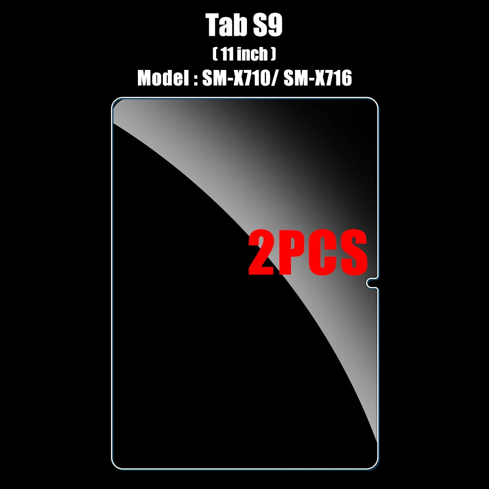 2pack Screen Protector Tempered Glass For Samsung Galaxy Tab S9 Fe 10.9 12.4 Ultra A9 Plus 9H Protective Film