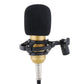 Professional BM-700 Metal Condenser Microphone – Gold-Plated Large Diaphragm for Studio & KTV