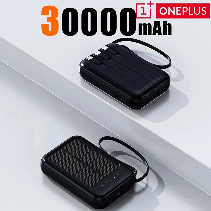 ONEPLUS 50000mAh Solar Power Bank 4 in 1 Large Capacity Fast Charging External Battery Outdoor Survival Emergency Equipment 2026