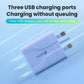 UK Standard 3 Ports USB Travel Charger Macaron Color Mobile Plug Universal Wall Style