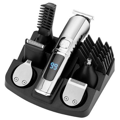 IRUIBEAUTY Men’s Hair Trimmer Set – Waterproof, Face & Body Grooming Kit