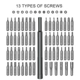 63 in 1 Precision Screwdriver Set Home Hand Repair Tool Kit Magnetic Phillips Drill Bits for iPhone Xiaomi Camera Glasses Watch