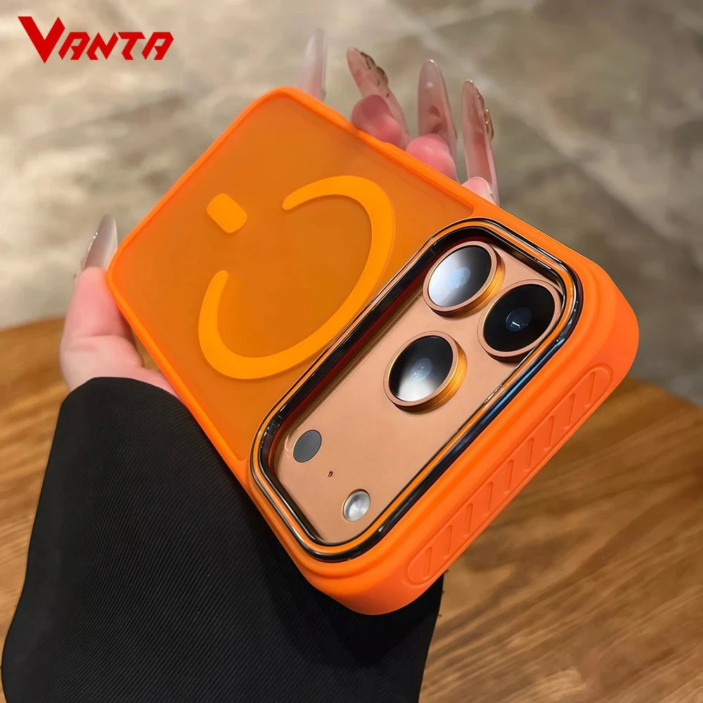 17 ProMax Original Anti-skid Bumper Magsafe Case for iPhone 16 15 14 13 Pro Max Plus 17Air PC TPU Armor Magnetic For 17Pro