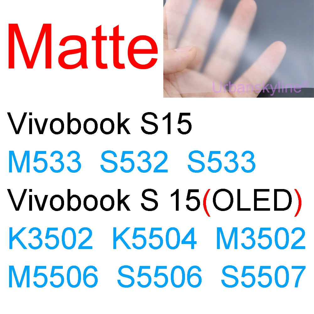 Screen Protector for ASUS Vivobook 14 Pro 14X OLED 15 15X 16 16X 17 17X 13 12 S Flip GO HD Clear Guard Matte Frosted Skin Film