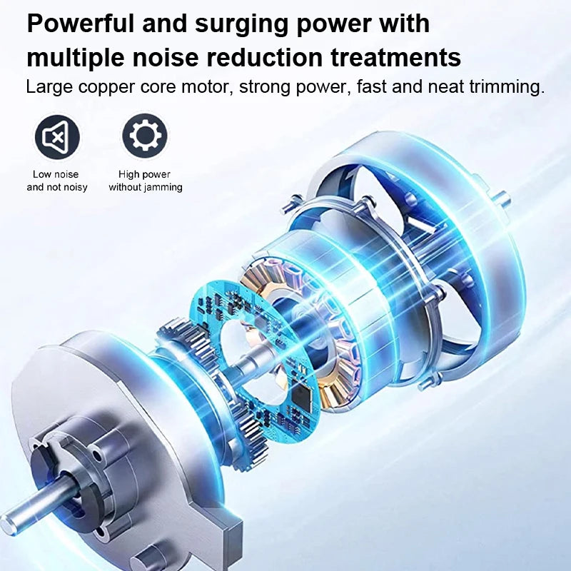 Professional Electric Hair Clipper – Waterproof, LED Display, USB Charging Set