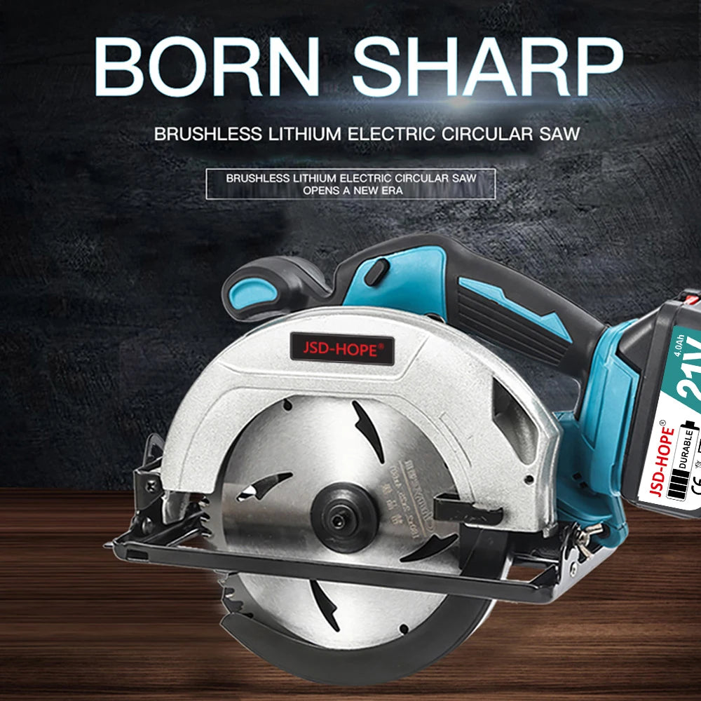 7-Inch Brushless Lithium Cordless Circular Saw – Portable Wood & Stone Cutter