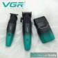 VGR Professional Hair Clipper Kit – DLC Blade, Full Metal Body, LED Display