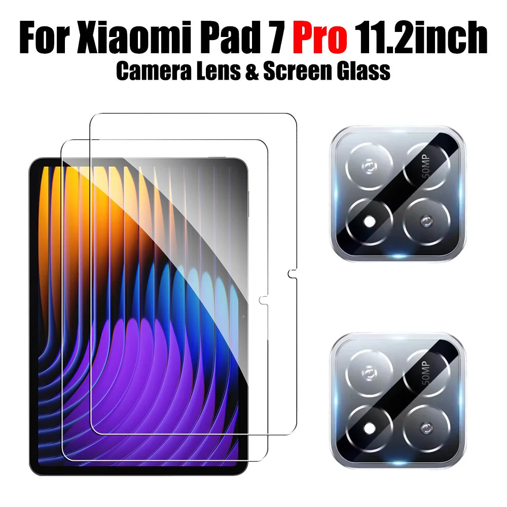 2pcs For Xiaomi Pad 7 Pro 11.2 6 6s Pro 12.4 Screen Protector Tempered Glass For Mi Pad 7 Pro 6 6s Protective Film Accessories
