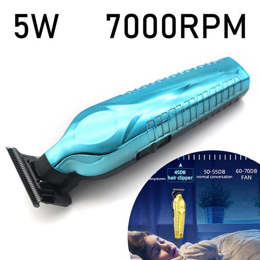 Zero Gapped Hair Trimmer – DLC T-Blade, LED Display, Low Noise, Cordless