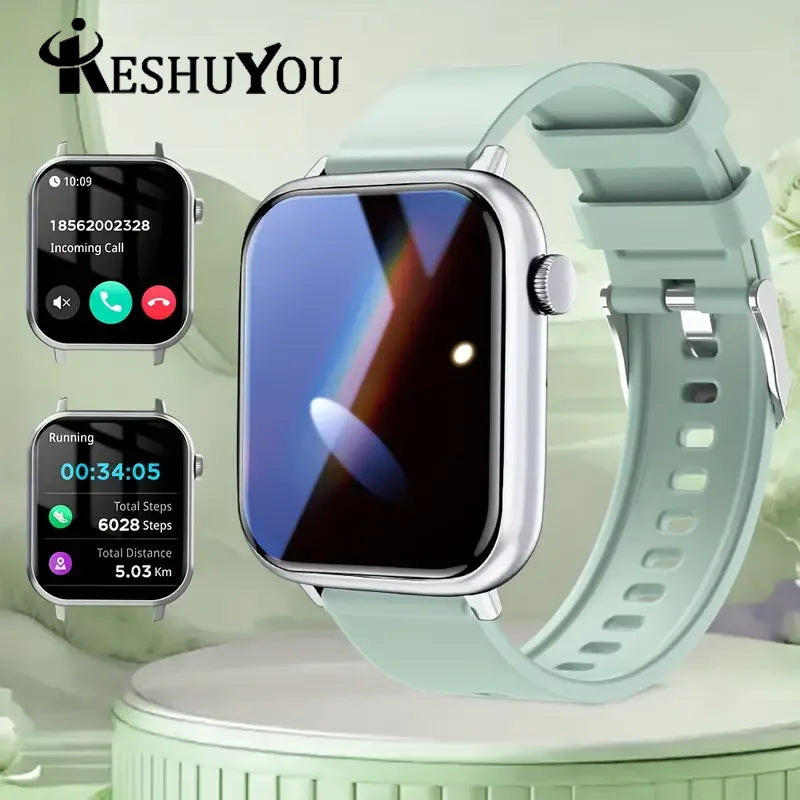 KESHUYOU 2025 New Smart Watch Bluetooth Talk Heart Rate Monitor Sports Health IP68 Waterproof