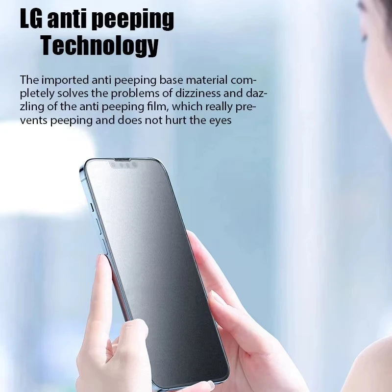 5PCS Matte Privacy Screen Protectors For iPhone 17 16 15 Pro Max 14 13 12 11 17Air X XR XS Max 7 8 Plus SE Anti Spy Ceramic Film