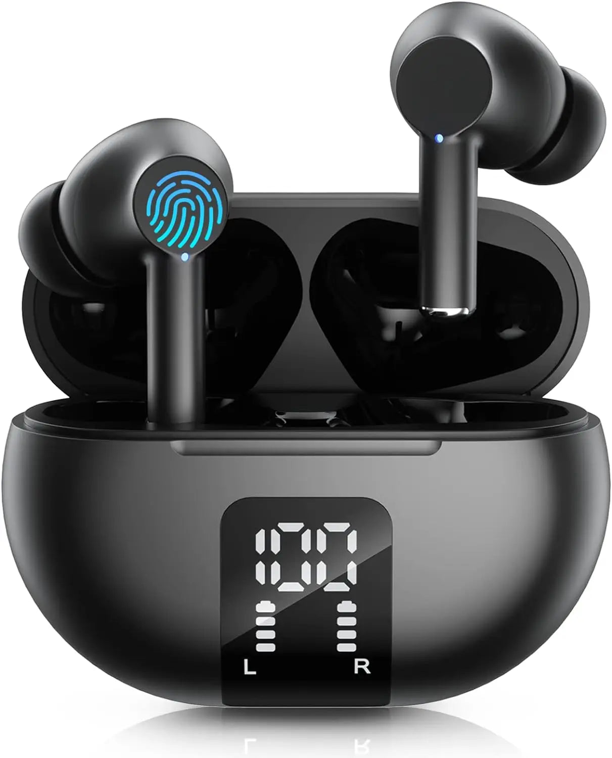 Wireless Earphone Bluetooth 5.3 60H Playback LED Power Display Ear Buds Mic Noise Cancellation Stereo Sound