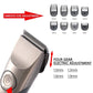 Professional Rechargeable Hair Clipper – LCD Display, Titanium Blade, 3–25mm Nozzles