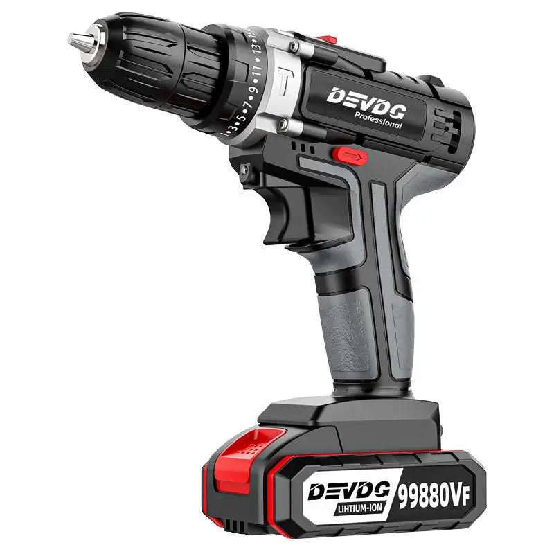 Industrial grade brush electric drill,  screwdriver, self-locking metal clamp, wireless power driver, DC lithium-ion bat