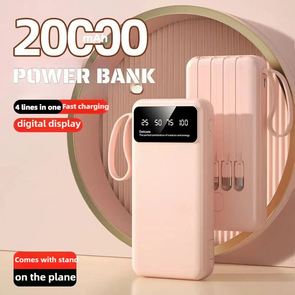 2025 New 50000mAh Power Bank Fast Charging Portable Phone External Battery for IPhone Samsung Xiaomi Huawei