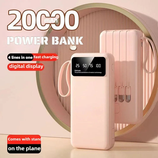 2025 New 50000mAh Power Bank Fast Charging Portable Phone External Battery for IPhone Samsung Xiaomi Huawei