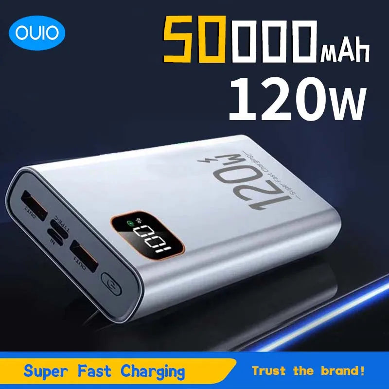 100000mAh High Capacity Power Bank 140W Super Fast Charging  Portable Battery For iPhone Samsung Huawei Xiaomi