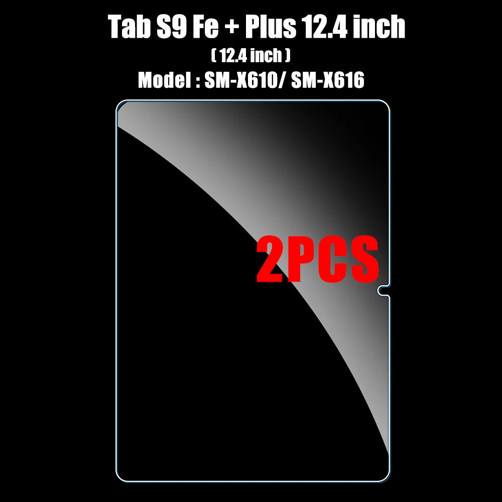 2pack Screen Protector Tempered Glass For Samsung Galaxy Tab S9 Fe 10.9 12.4 Ultra A9 Plus 9H Protective Film