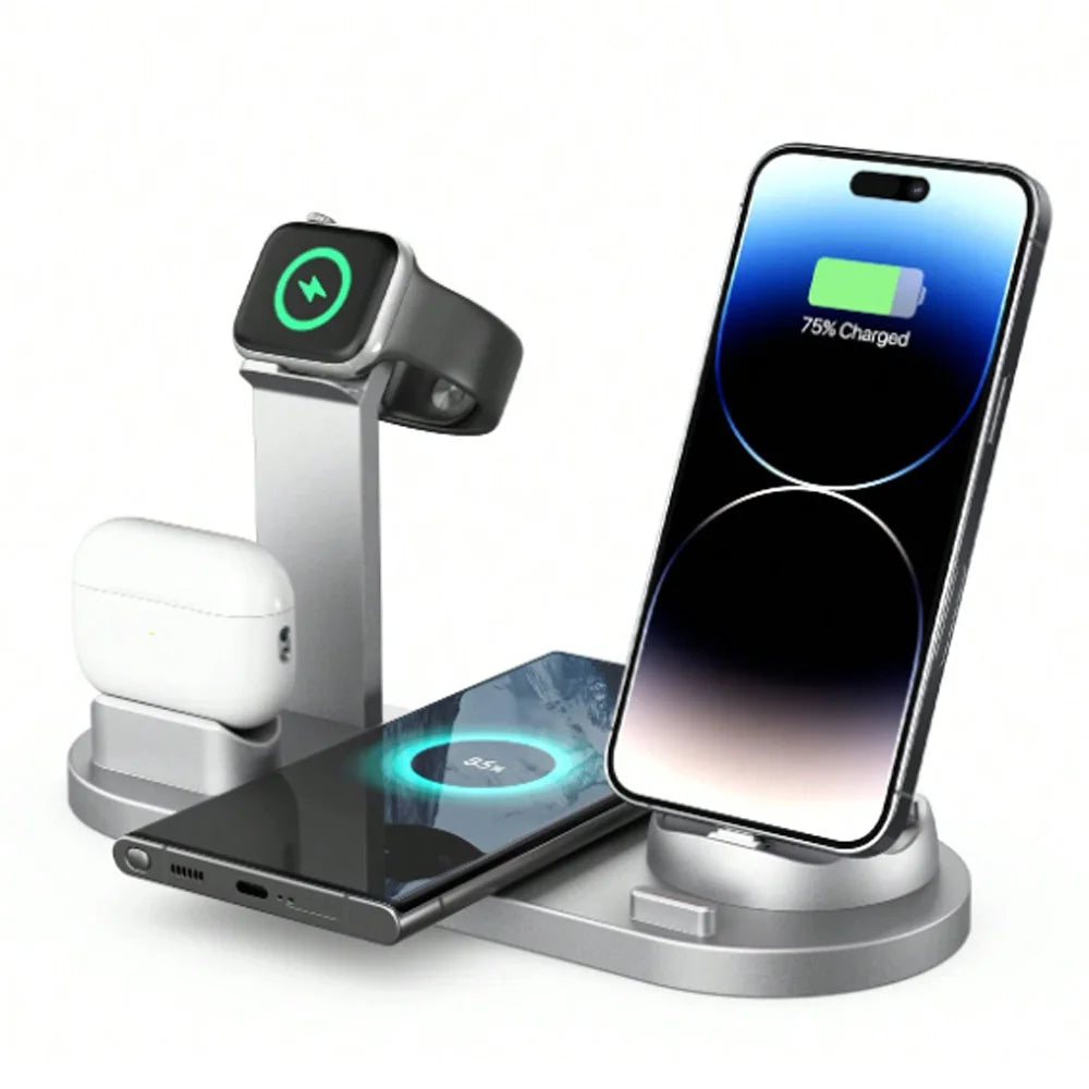 Universal Wireless Charging Station for iPhone 16, 15, 14, 13, 12, 11 Pro Max/Pro/Mini/Plus & for AirPods Pro 2 - Quick Charge