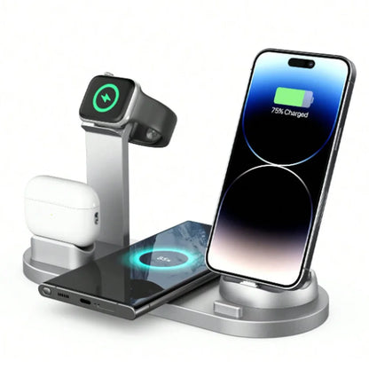 Universal Wireless Charging Station for iPhone 16, 15, 14, 13, 12, 11 Pro Max/Pro/Mini/Plus & for AirPods Pro 2 - Quick Charge