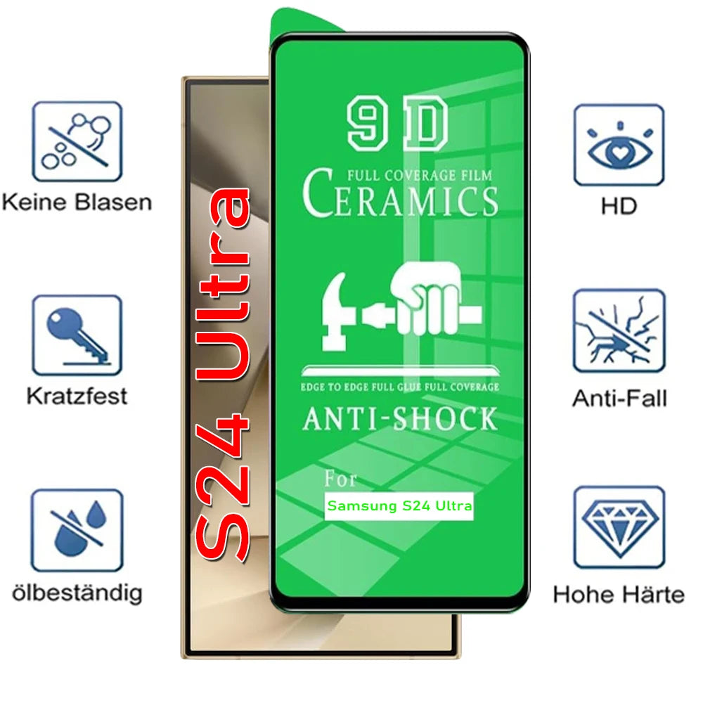 5PCS Screen Protector For Samsung S24 S25 S23 S22 S21 S20 Plus Ultra Protective Ceramic Film On Galaxy S23 S21 FE Not Glass Film
