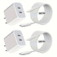 2Packs For IPhone Charger Fast Charging, 40W Dual USB C  With 10FT USB C Lightning Cable For IPhone14/13/12/11 Pro