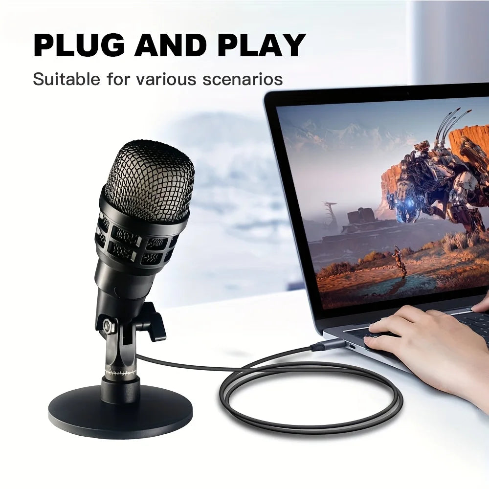 Mini USB RGB Condenser Microphone – Noise Reduction Mic for Streaming, Gaming & Calls