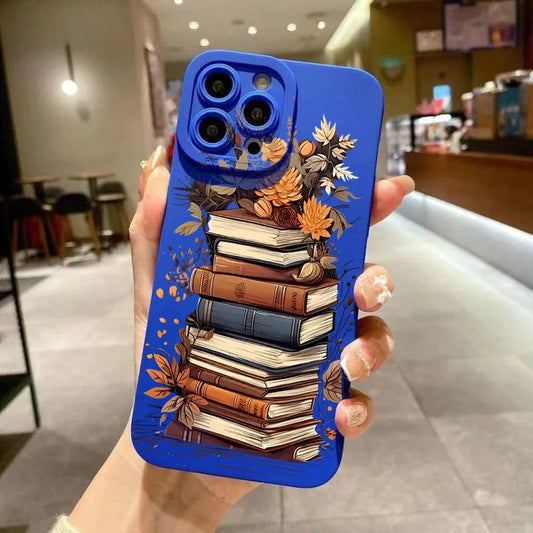 Creative Beautiful Book Pattern Phone Case For iPhone 11 12 13 14 15 16 17 Air Pro Max 16E 7 8 Plus X XR XS SE2 Shockproof