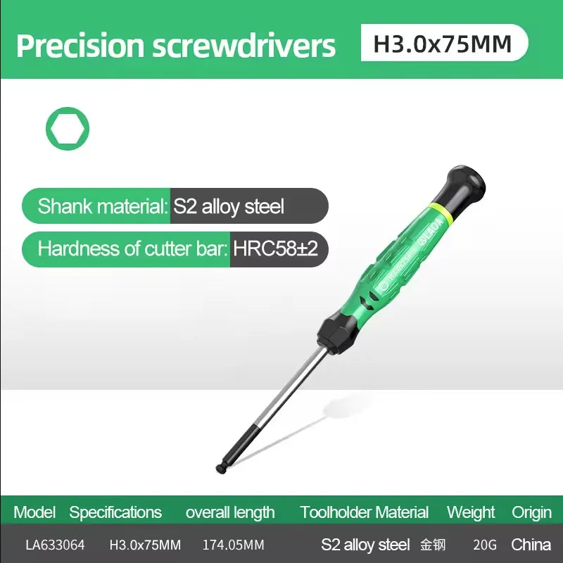 LAOA 1pcs precision screwdriver SL1.0-4.0  phillips mini  phillips plum blossom T5-T20