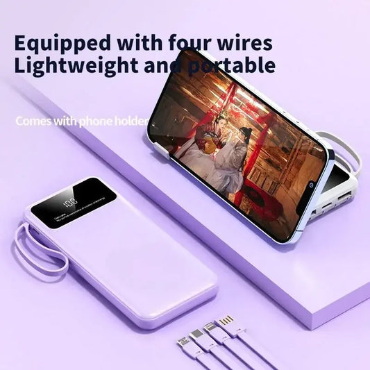 2025 New 50000mAh Power Bank Fast Charging Portable Phone External Battery for IPhone Samsung Xiaomi Huawei