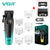 VGR 196 Professional Hair Clipper – DLC Ceramic Blade, LED Display, Cordless USB Hair Trimmer