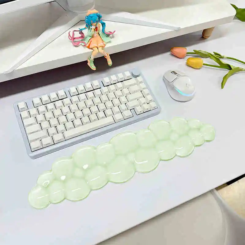 Mouse Pad Wrist Non-slip Silicone Transparent Wrist Rest Support Mat Memory Wrist Mouse Pad Computer Laptop Keyboard Mat