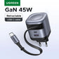 UGREEN 45W GaN Retractable Cable Charger UFCS PPS QC PD 3.0 For iPhone 17 16Pro Samsung S25 iPad Macbook Air Tablet Fast Charger