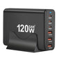 120W GAN Multi USB Fast Charging Station 6 Port Hub Type C Charger PD Smart For iPhone Samsung Xiaom