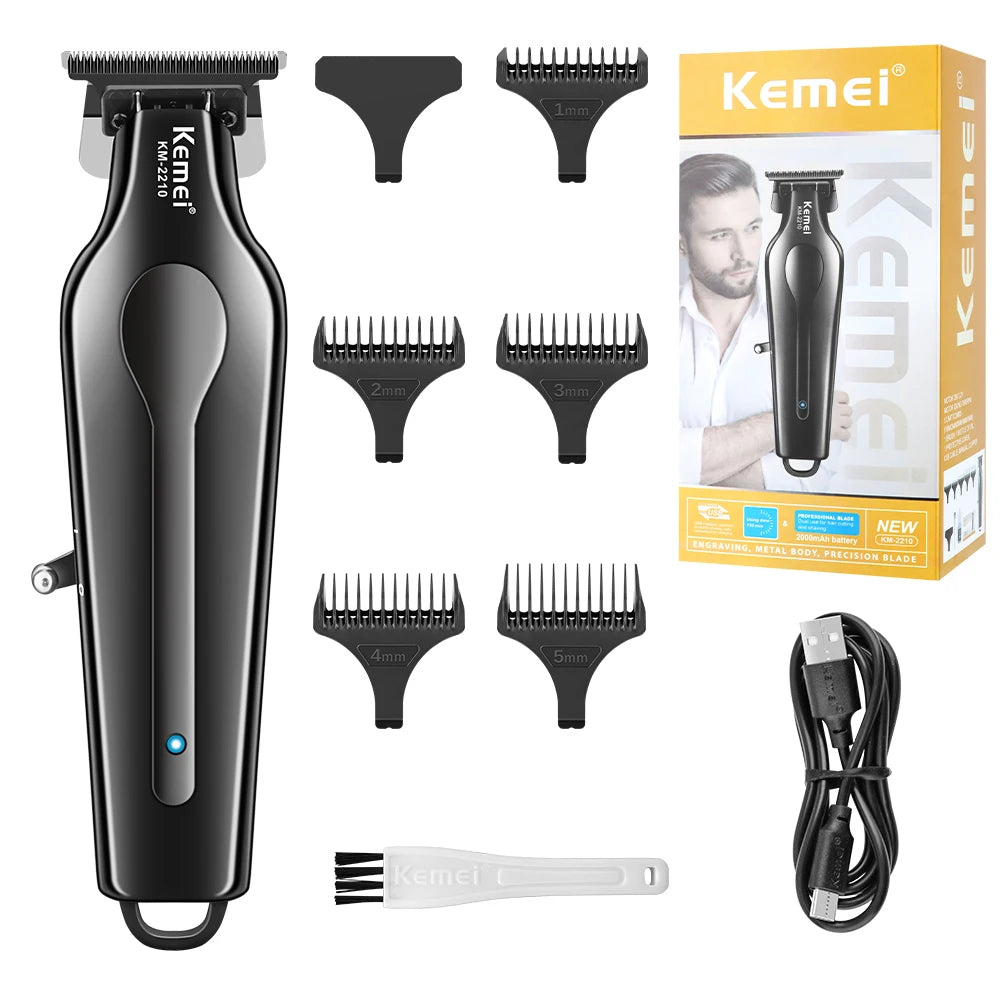 Kemei KM-2210 Professional Hair Trimmer – Adjustable, Rechargeable Hair Cutter