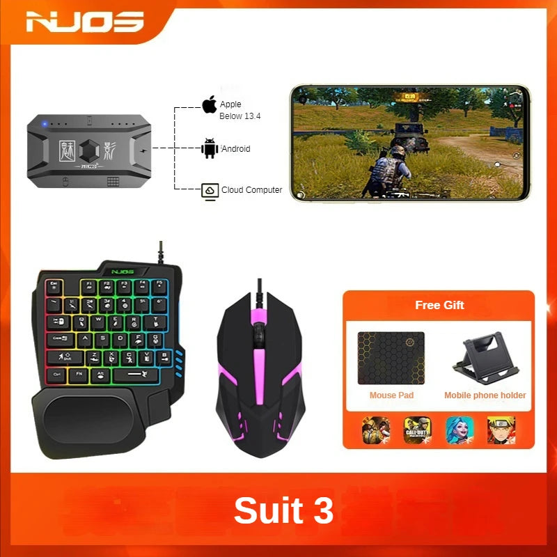 M1 Pro Mobile Controller Gaming Keyboard Mouse Converter BT V5.0 Programmable Adapter Support IOS Android System