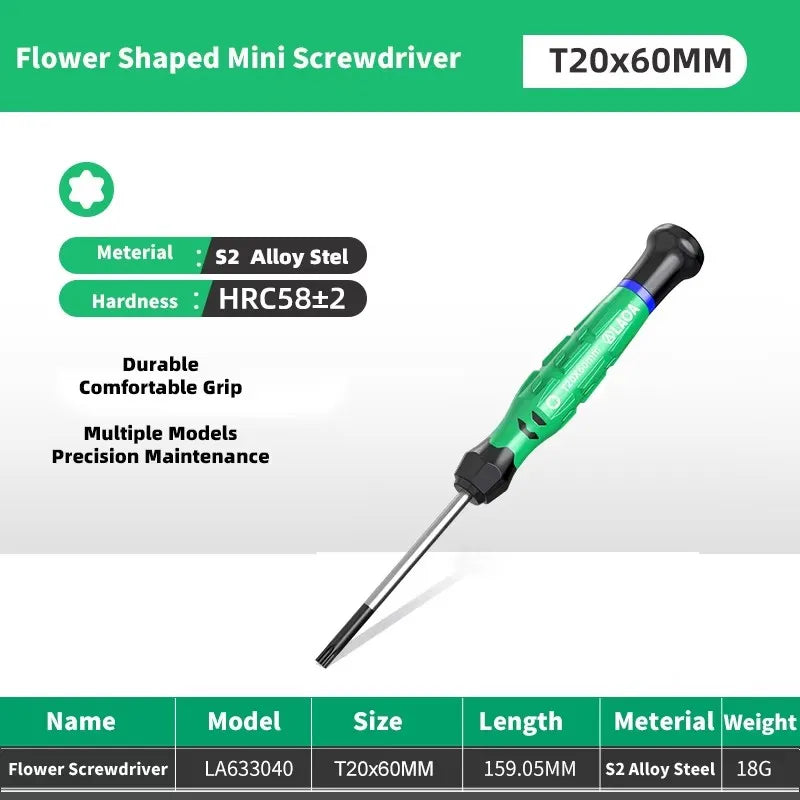 LAOA 1pcs precision screwdriver SL1.0-4.0  phillips mini  phillips plum blossom T5-T20